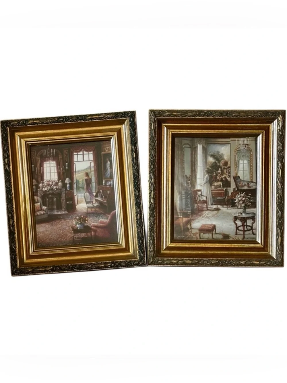 Y2K Victorian ladies limited edition set Gold Ornate Decorative Picture Frames